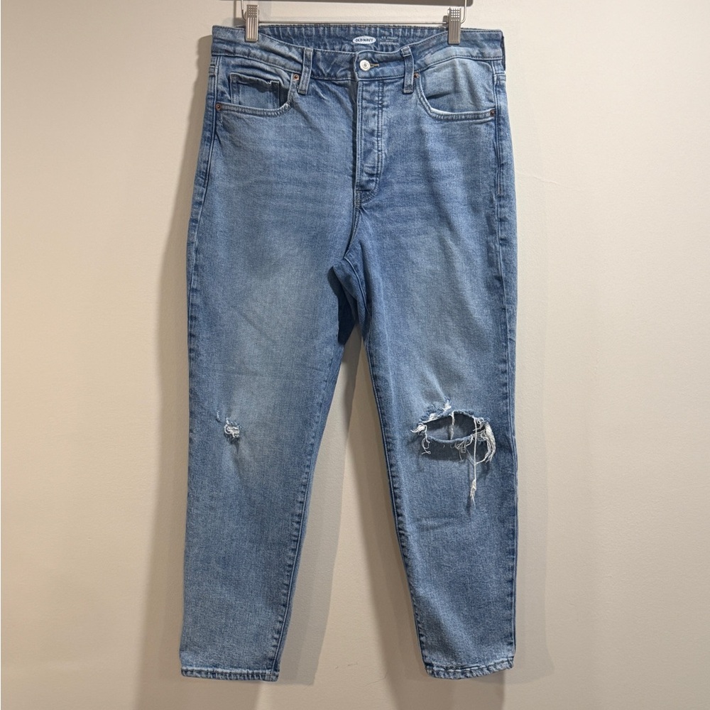 Old Navy Women’s OG Straight High Rise Medium Blue Straight Leg Jeans Size 12